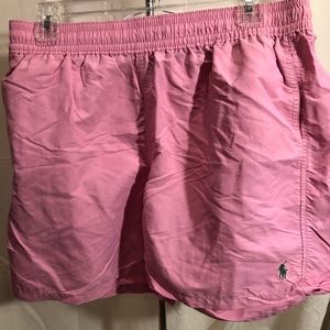 Polo raph lauren swim trunks large pink